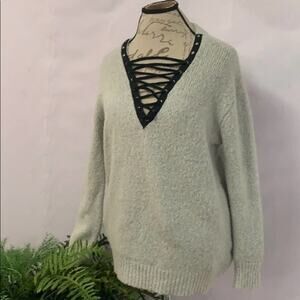 ETRO SWEATER LACEUP‎ FRONT DETAIL SOFT SIZE S